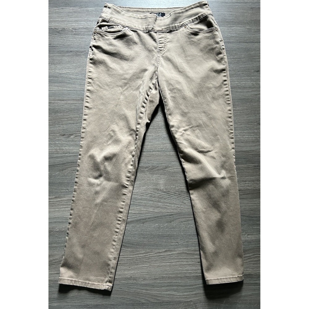 FDJ French Dressing Jeans Pull On Skinny Stretch Denim Pants Khaki Brown SZ 10P